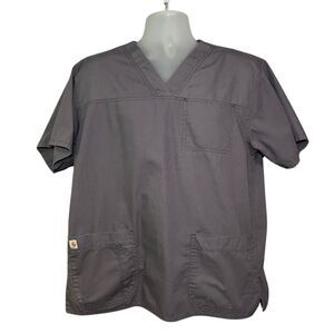 Carhartt Mens Ripstop Multi-Pocket Top Scrub Top Size Medium